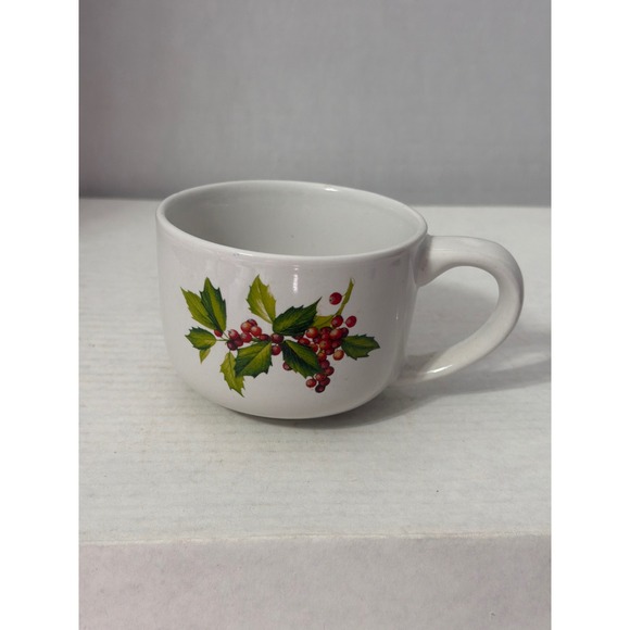 Designpac Inc. Other - Designpac Christmas Holly Berry Ceramic Mug White Holiday Coffee Cup